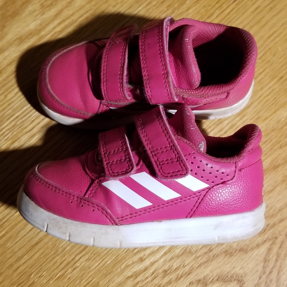 Girls pink Adidas sneakers